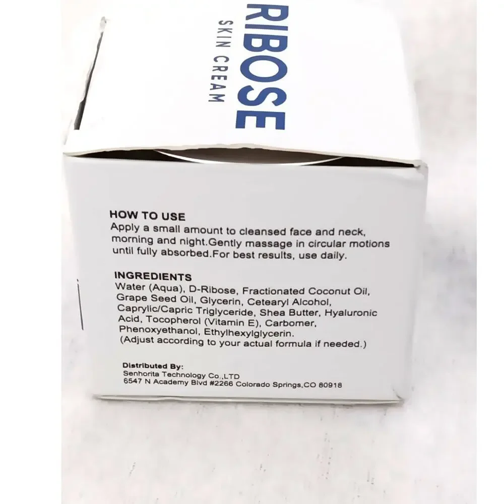 Ribose Skin Cream 5x Firming Lifting Hyaluronic Vitamin E 60ml/ 2 oz Fine Line